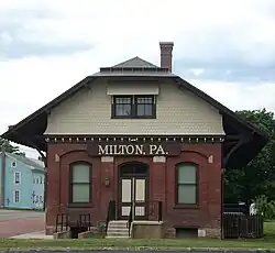 Milton's old railroad depot and current borough office.