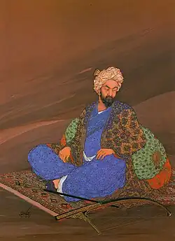 Illustration of Rudaki by Hossein Behzad, dated 1958