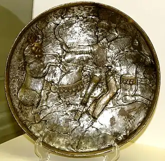 Plate depicting a battle