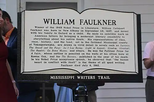 William Faulkner marker