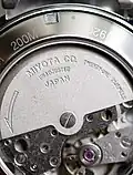 Miyota 8215 movement in an Invicta 8926, closeup.