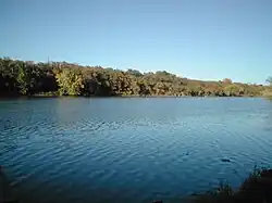 View of the Minnesota River from Memorial Park; southeast of Granite Falls, MN.