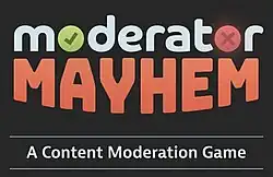Moderator Mayhem Title Screen