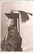 Mongol noble wore Qing-style clothing, 1910