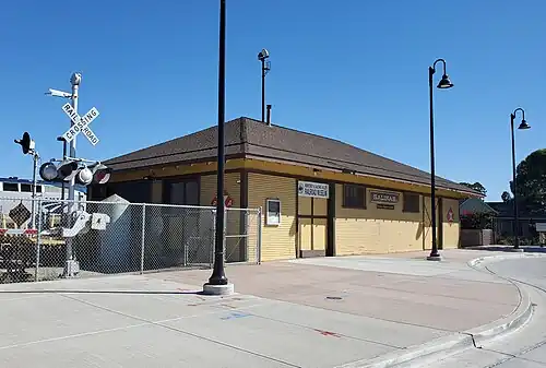 The former Railway Express Agency building, now the Monterey and Salinas Valley Railroad Museum