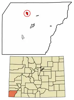 Location in Montezuma County, Colorado