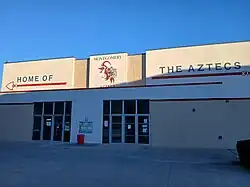 The old basketball gym, the school has two