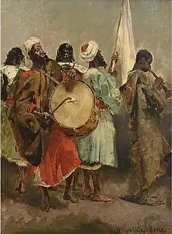 Gnawa Musicians, by Harry Humphrey Moore.