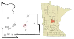 Location in Morrison County and the state of Minnesota