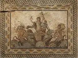 Epiphany of Dionysus; 2nd century AD; from the Villa of Dionysus; Archeological Museum of Dion