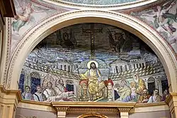 Christ Pantocrator in the church of Santa Pudenziana in Rome, Roman mosaic, c. 410 AD