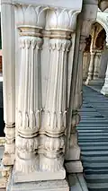 Marble pillars inside the mosque