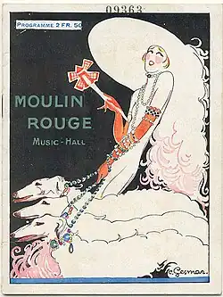 Moulin Rouge program by Charles Gesmar (1925)