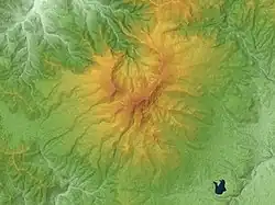 Azumaya Volcano with Mount Neko (west) and Mount Azumaya (south)