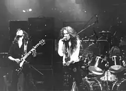 Heavy metal fashion, like this worn Mournblade, emerged in the 1980s, inspired by bands like Metallica.