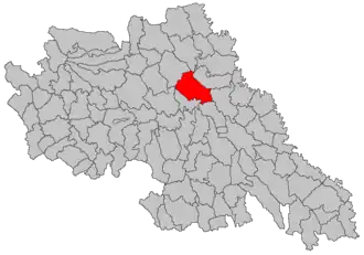 Location in Iași County