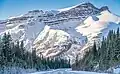 Mt. Jimmy Simpson seen from Icefields Parkway in winter
