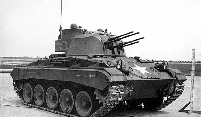 T77 multiple .50 caliber gun motor carriage