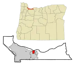 Location in Oregon