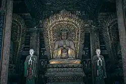 Jin Dynasty (1115–1234) statue of Vairocana in Shanhua Temple in Datong, Shanxi, China