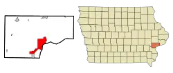 Location in the U.S. state of Iowa