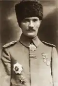 Mustafa Kemal Atatürk in 1916 with Ottoman decorations