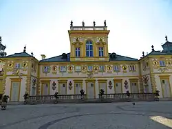 Vytis (Pogonia) on the façade of the Wilanów Palace in Warsaw, 1696