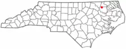 Location of Aulander, North Carolina