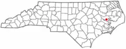 Location of Bath, North Carolina
