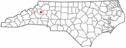Location of Cedar Rock, North Carolina