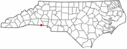 Location of Grover, North Carolina