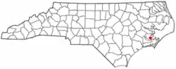 Location of Oriental, North Carolina
