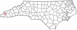Location in North Carolina