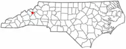 Location in North Carolina