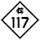 North Carolina Highway 117 marker