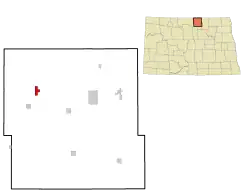 Location of East Dunseith, North Dakota