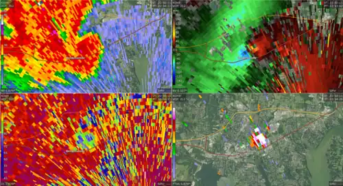 PTDS output from a tornado in Tennessee.