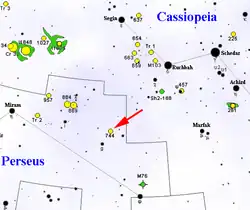 Map of the location of NGC 744