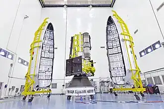 NISAR being Integrated with the Payload Fairing of GSLV F16