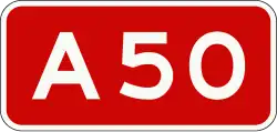 A50 motorway shield}}