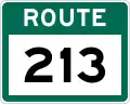 Route 213 marker