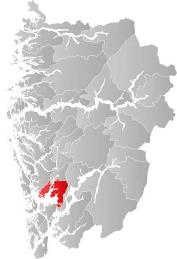 Bjørnafjorden within Vestland