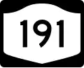 New York State Route 191 marker