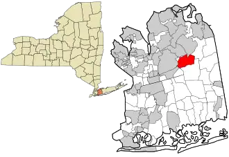 Location in Nassau County and the state of New York