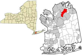 Location in Nassau County and the state of New York
