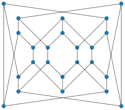 1-planar drawing with 8 crossings
