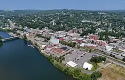 Aerial view of downtown