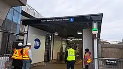 New Howard Beach–JFK Airport entrance which opened for the Rockaway Rehabilitation Project in 2025
