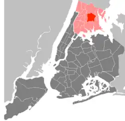 Location in The Bronx