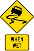 Road slippery when wet